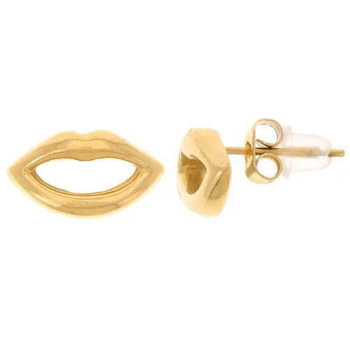 Orecchini 7,5x13 mm - Acciaio inossidabile 304L dorato x2