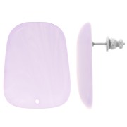 Orecchini a trapezio in resina traslucida 28x22 mm - Glicina marmorizzata x2|raw }}