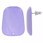 Orecchini a trapezio in resina traslucida 28x22 mm - Lavender Marble x2