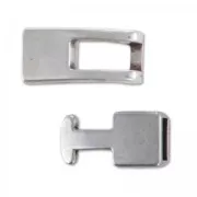 Chiusura a gancio per laccetto mm. 5 Placcatura Argento Antico x1