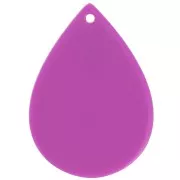 Pendente a goccia 31x22 mm in acetato - Viola x1