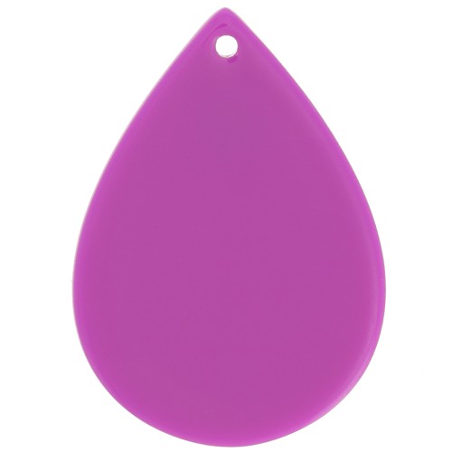 Pendente a goccia 31x22 mm in acetato - Viola x1