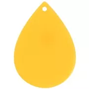 Pendente a goccia 31x22 mm in acetato - Giallo x1