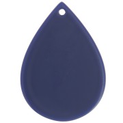 Pendente a goccia 31x22 mm in acetato - Blu scuro x1
