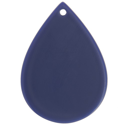 Pendente goccia in acetato - 31x22 mm - Blu scuro x1