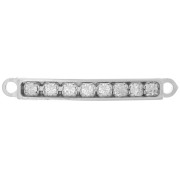 Intercalare strass sbarra 2 anellini mm. 22 Argento 925 x1