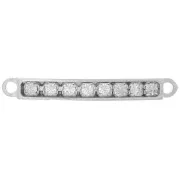 Intercalare strass sbarra 2 anellini mm. 22 Argento 925 x1