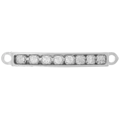 Intercalare strass sbarra 2 anellini mm. 22 Argento 925 x1
