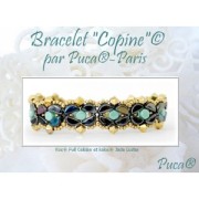 Perle in vetro Kos® par Puca® 6x3mm La Divine Pistachio x10g