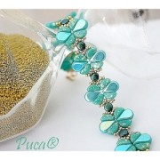 Perle in vetro Kos® par Puca® 6x3mm La Divine Aqua x10g