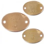 Separatore keep calm 2 fori mm. 29x20 dorato rose x1