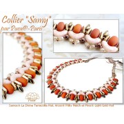 Perle in vetro Samos® di Puca® 7x5 mm La Divine Peach Mat x10g