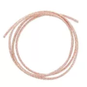 Saumon - Cordon métallisé Mokuba 2 mm - Saumon fil argenté x1m Cordon métallisé Mokuba 2 mm - Saumon fil argenté x1m