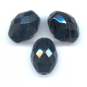 Olive sfaccettate mm 13x10 Jet x8