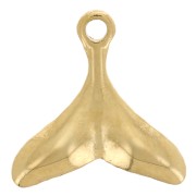 Ciondolo a coda di pesce 11x11 mm - Acciaio inossidabile 304L dorato x1