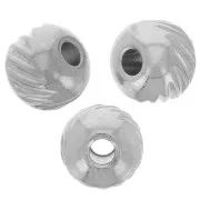 Perle tonde appiattite da 5 mm - acciaio inossidabile 304 x5