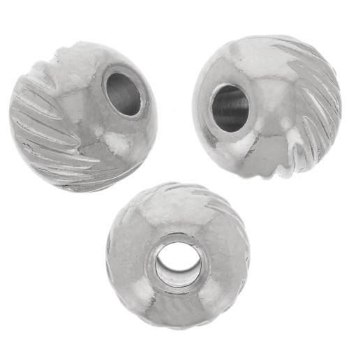 Perle tonde appiattite da 5 mm - acciaio inossidabile 304 x5