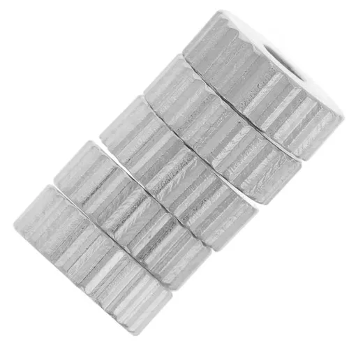 Perle di rondella striata da 6 mm - acciaio inox 316L x5
