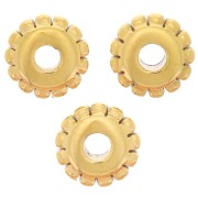 Perline rotonde con palline da 5 mm - Acciaio inossidabile 304L dorato x5