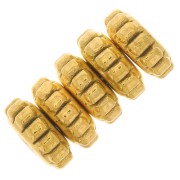 Perline rotonde con palline da 5 mm - Acciaio inossidabile 304L dorato x5