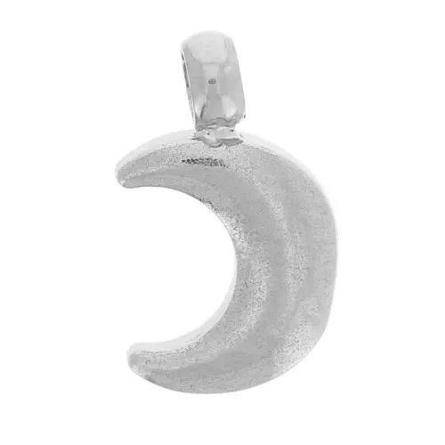 Ciondolo forma di luna 7x4 mm - acciaio inox 304L x1