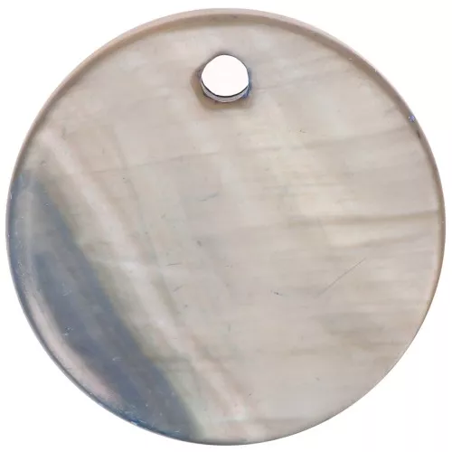 Madreperla tondo spesso mm. 20 Cinnamon Grey x10