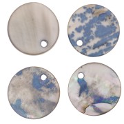 Madreperla tondo spesso mm. 20 Cinnamon Grey x10