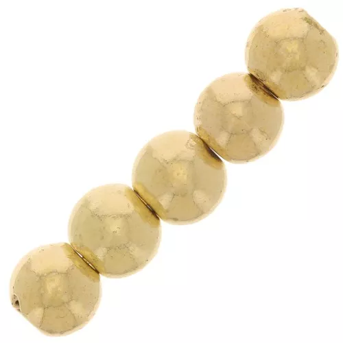 Perline tonde in acrilico metallizzato CCB 5mm - Dorato x20