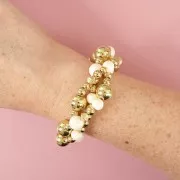 Perline tonde in acrilico metallizzato CCB da 6 mm - Dorato x20