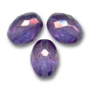 Olive sfaccettate 13x10 mm Cristallo Lila Vega Luster x8|raw }}