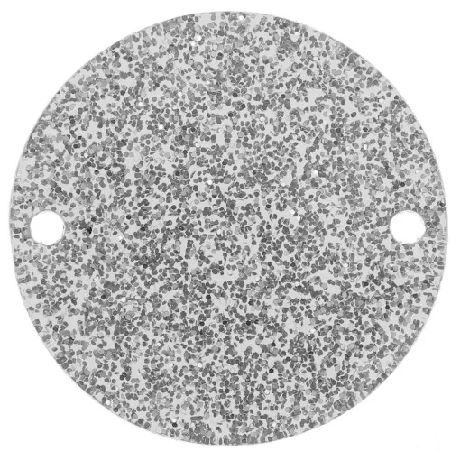 Distanziatore acrilico rotondo da 20 mm - Argento glitterato x1