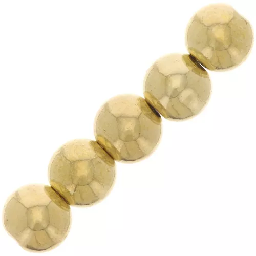 Perline tonde acriliche metalliche CCB da 10 mm - Dorato x10