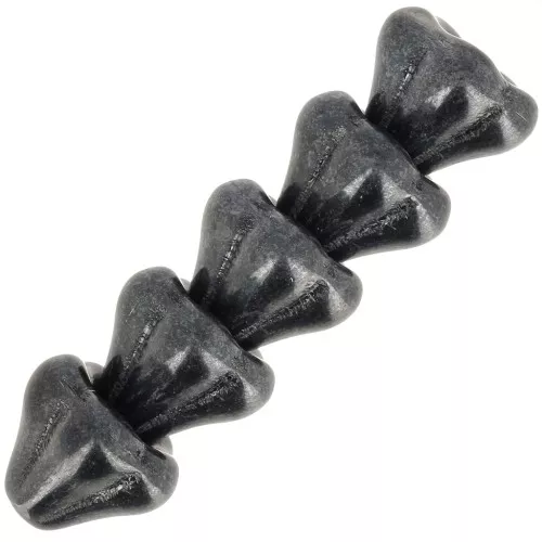 Perle di vetro 8x10 mm - Jet Hematite x10