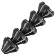 Perline di vetro a fiore 8x10 mm - Jet Silver x10