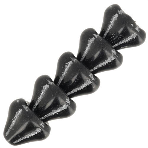 Perline di vetro a fiore 8x10 mm - Jet Silver x10