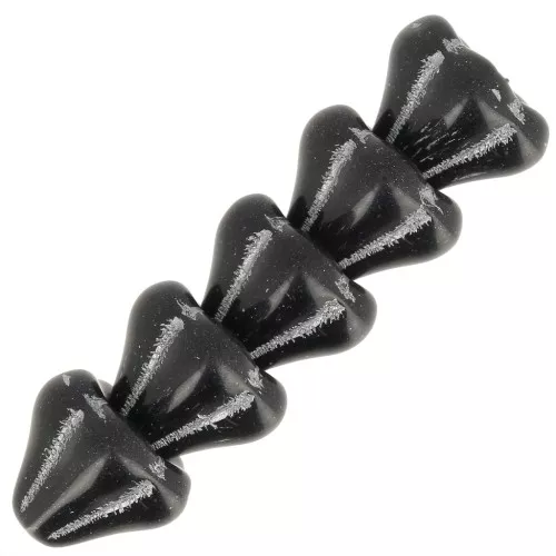 Perline di vetro a fiore 8x10 mm - Jet Silver x10