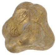 Perla di vetro a campana 11x13 mm - Perla oro marrone x1