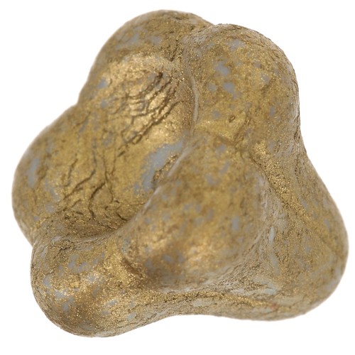 Perla di vetro a campana 11x13 mm - Perla oro marrone x1