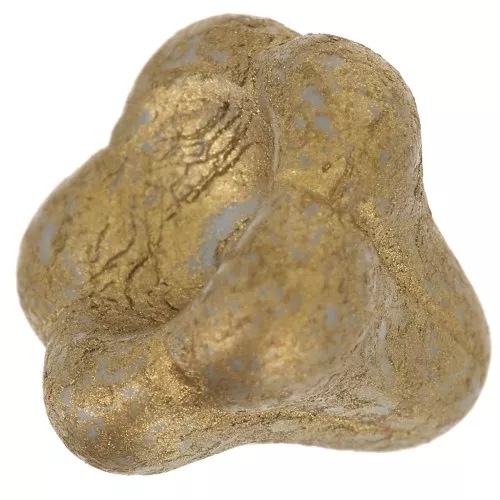 Perla di vetro a campana 11x13 mm - Perla oro marrone x1