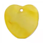 Zecchini cuore Madreperla mm. 24 Giallo Arancio x5