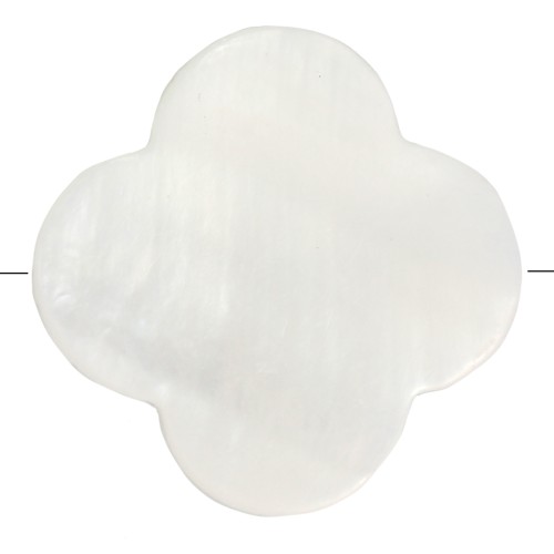 Perle Fiore in madreperla iridata mm. 17 Naturale x10