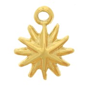 Ciondolo a forma di stella polare 6,5 mm - Acciaio inossidabile 304 Dorato x1