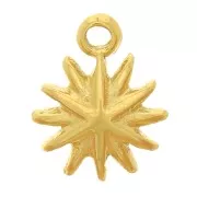 Ciondolo a forma di stella polare 6,5 mm - Acciaio inossidabile 304 Dorato x1