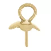 Ganci per perle semi-forate da 6 e 8 mm Acciaio inossidabile dorato 304L x5