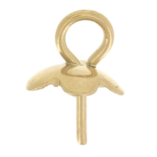 Ganci per perle semi-forate da 6 e 8 mm Acciaio inossidabile dorato 304L x5