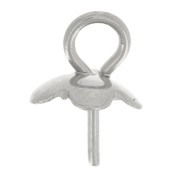 Ganci per perle semiperlate da 6 e 8 mm in acciaio inox 304L x5