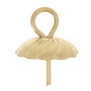 Ganci per perle semi-forate da 7 e 9 mm Acciaio inossidabile dorato 304L x5