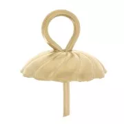 Ganci per perle semi-forate da 7 e 9 mm Acciaio inossidabile dorato 304L x5