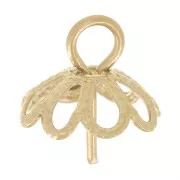 Ganci per perle semi-forate da 8 e 10 mm Acciaio inossidabile dorato 304L x5