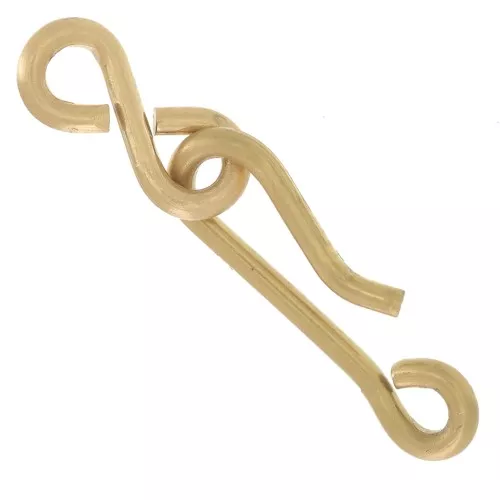 Chiusura a gancio 20x5 mm in acciaio inox 304L dorato x1